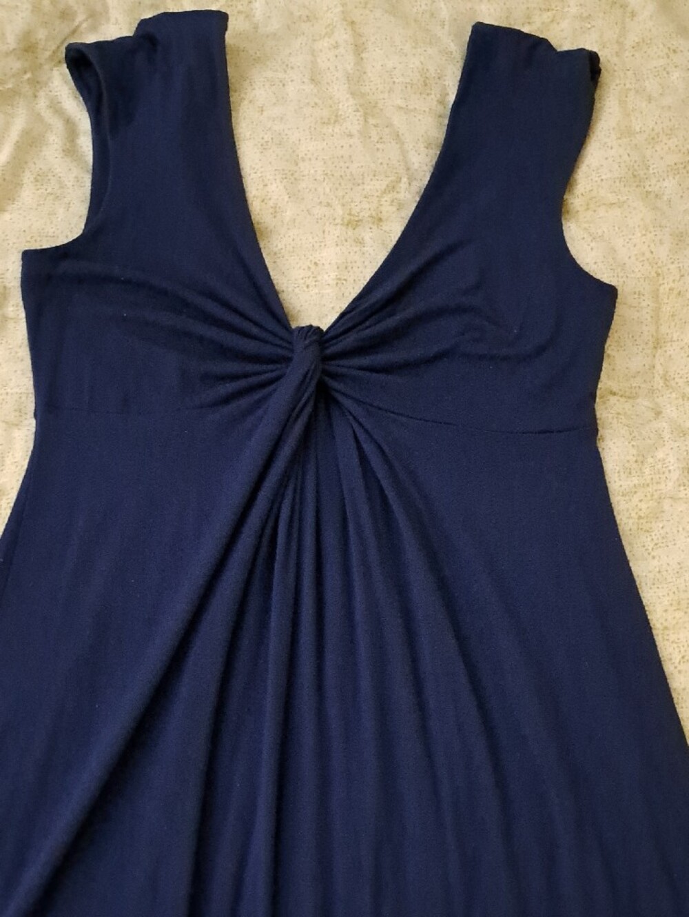 Express Navy Twist-Knot Midi Dress - Picture 9 of 12
